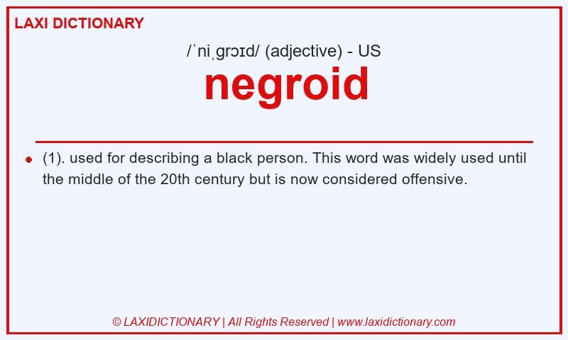 Definition negroid in American English