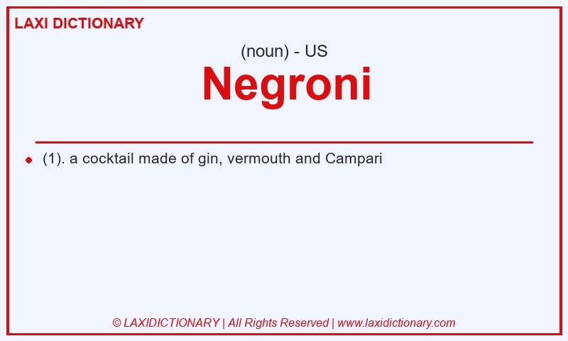 Definition Negroni in American English