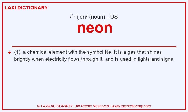 Definition neon in American English