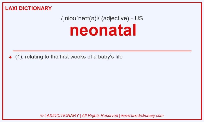 Definition neonatal in American English