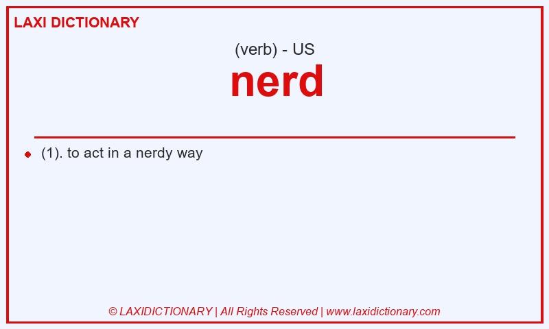 Definition nerd in American English