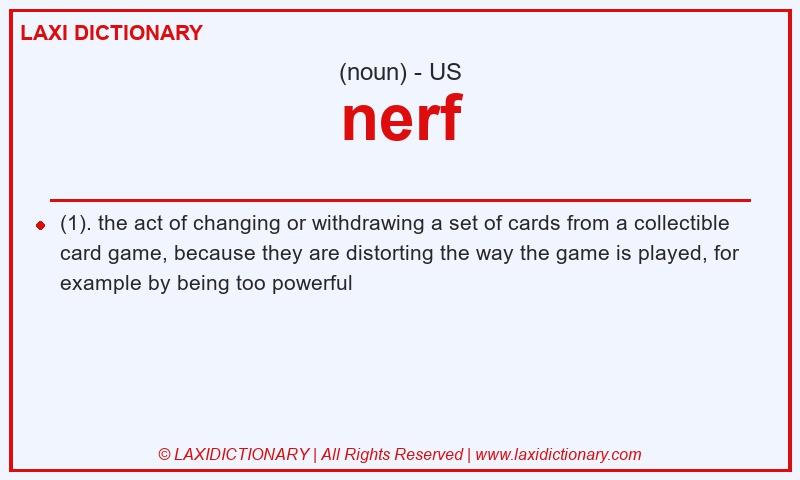 Definition nerf in American English