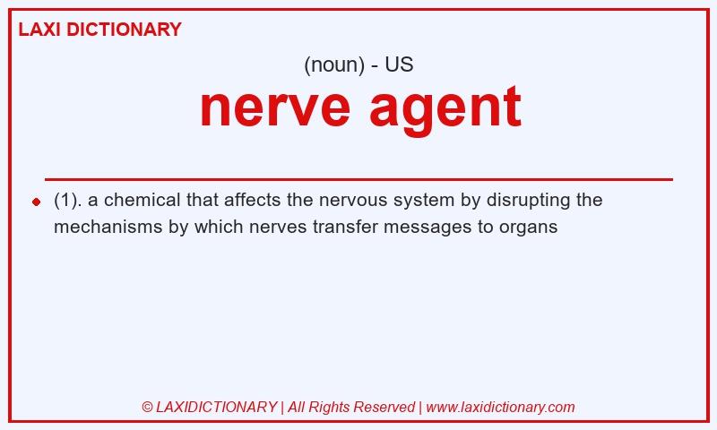 Definition nerve agent in American English