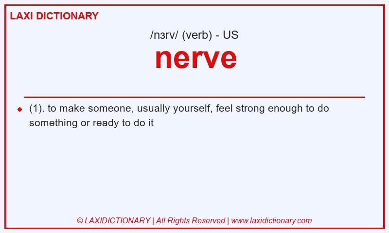 Definition nerve in American English