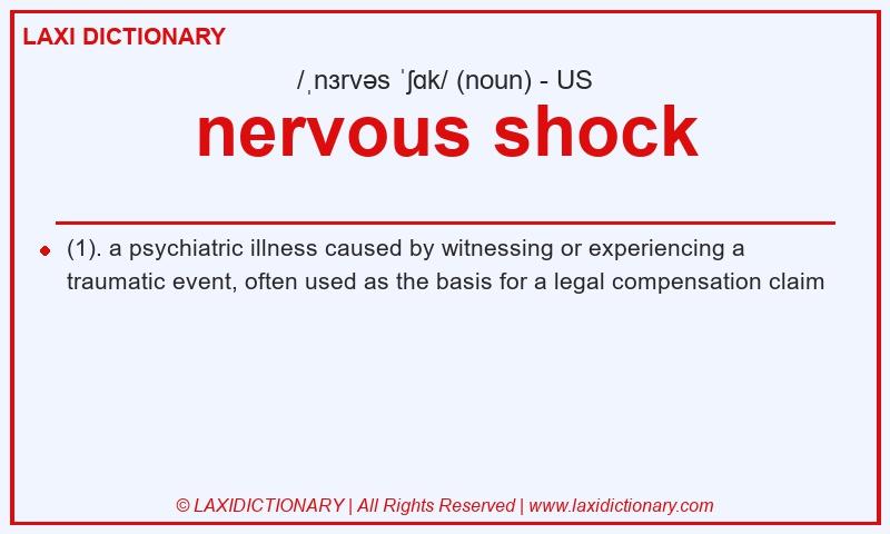 Definition nervous shock in American English