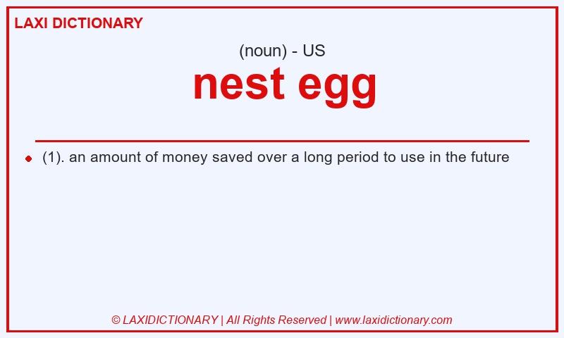 Definition nest egg in American English