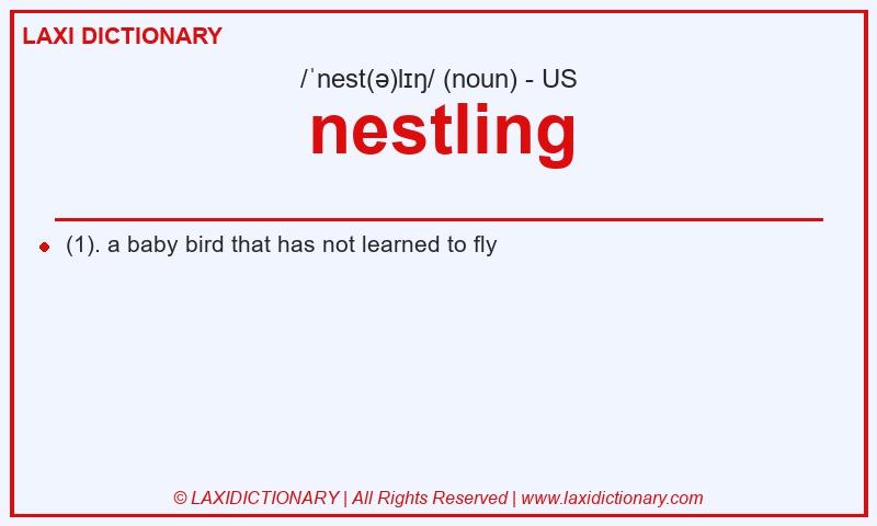 Definition nestling in American English