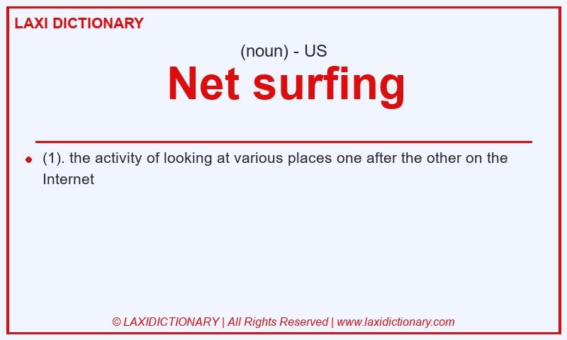 Definition Net surfing in American English