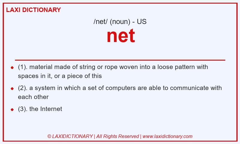 Definition net in American English