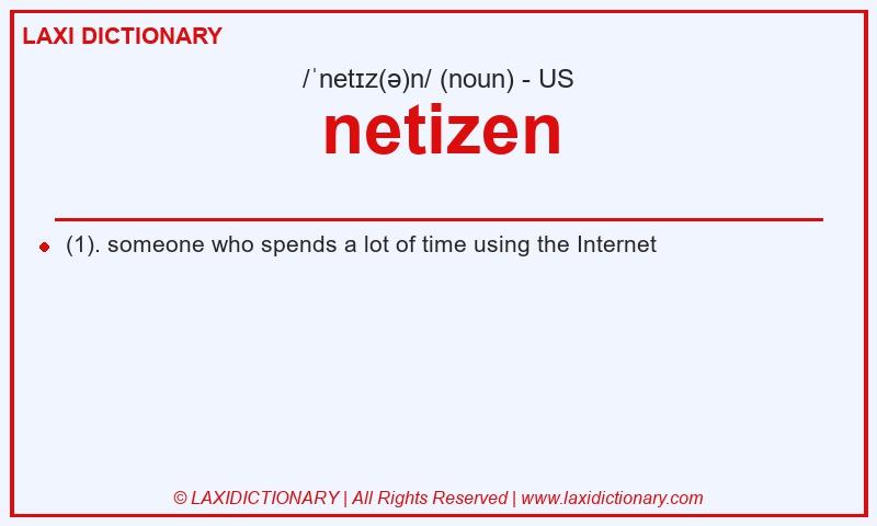 Definition netizen in American English