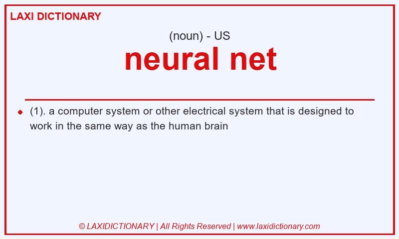 Definition neural net in American English