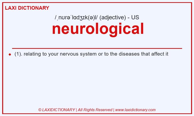 Definition neurological in American English