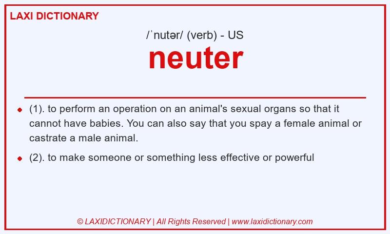 Definition neuter in American English