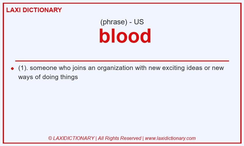 Definition  blood in American English