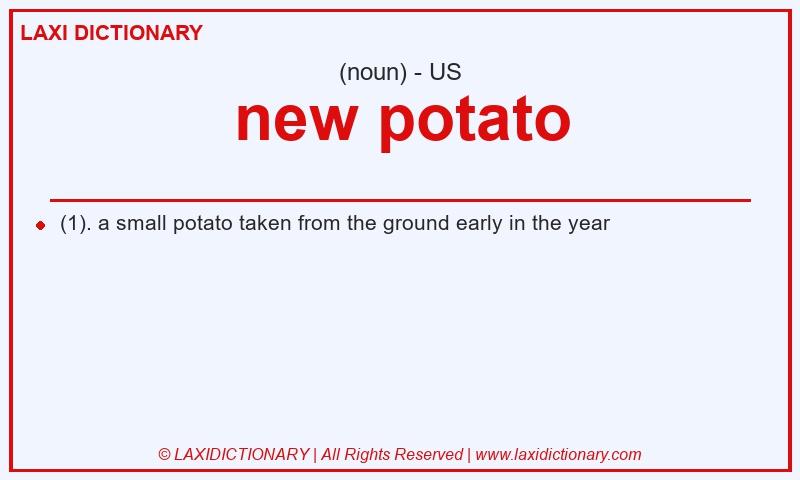 Definition new potato in American English