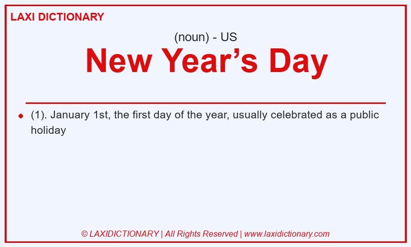 Definition New Year’s Day in American English
