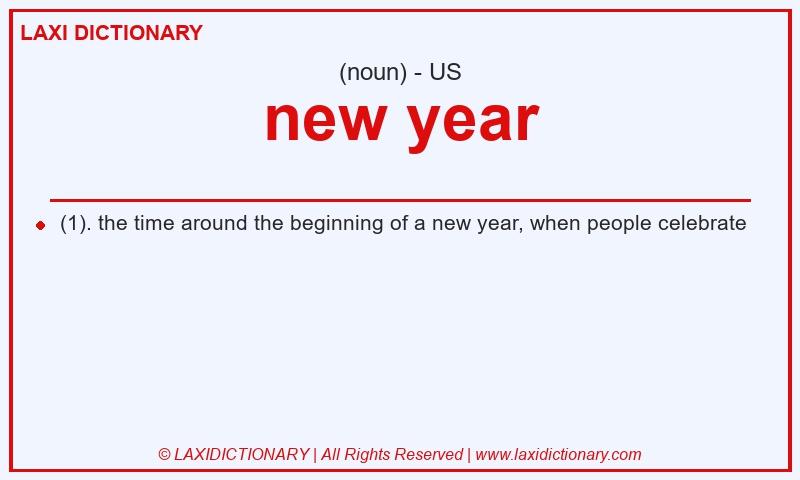 Definition new year in American English