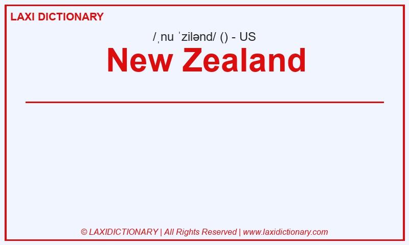 Definition New Zealand in American English