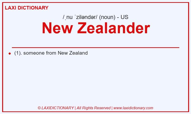 Definition New Zealander in American English