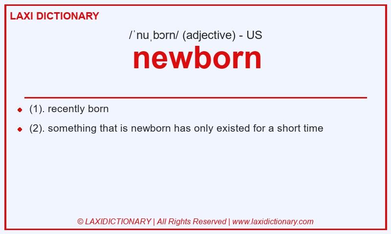 Definition newborn in American English