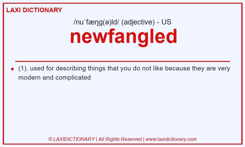 Definition newfangled in American English