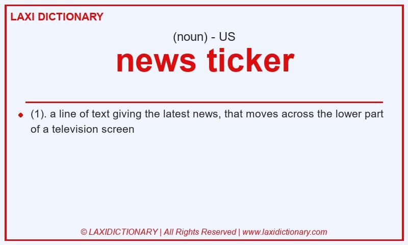 Definition news ticker in American English