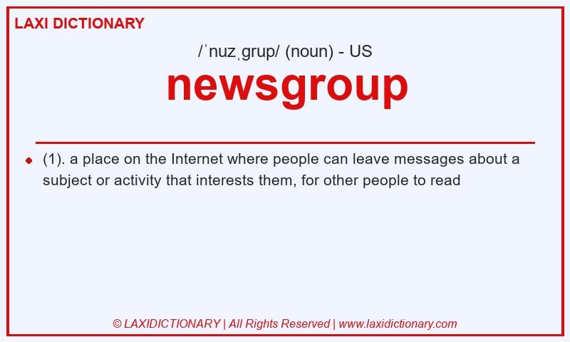 Definition newsgroup in American English