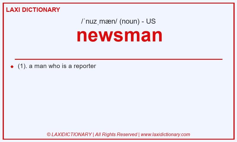 Definition newsman in American English