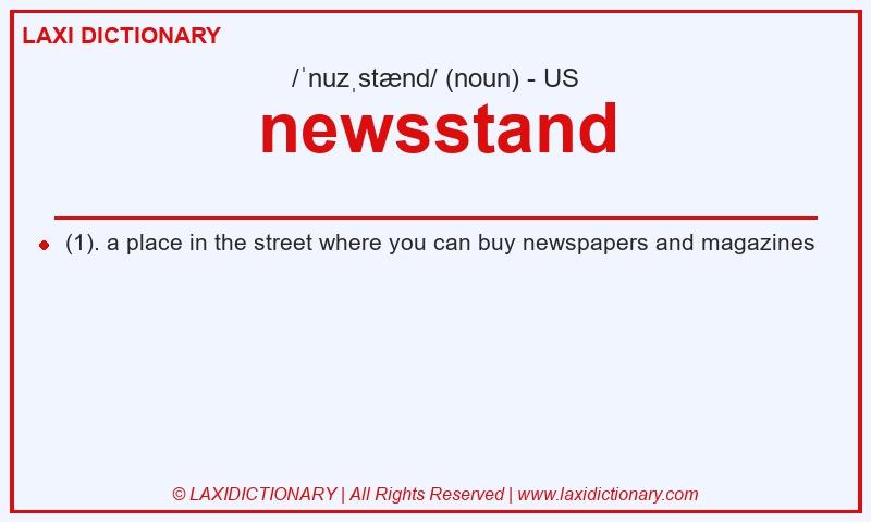 Definition newsstand in American English
