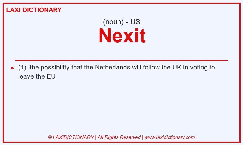 Definition Nexit in American English