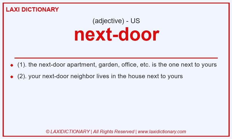 Definition next-door in American English