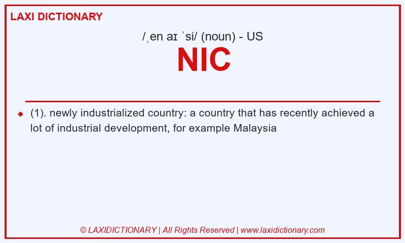 Definition NIC in American English