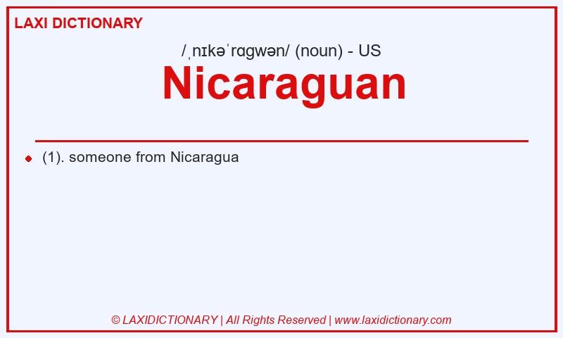 Definition Nicaraguan in American English