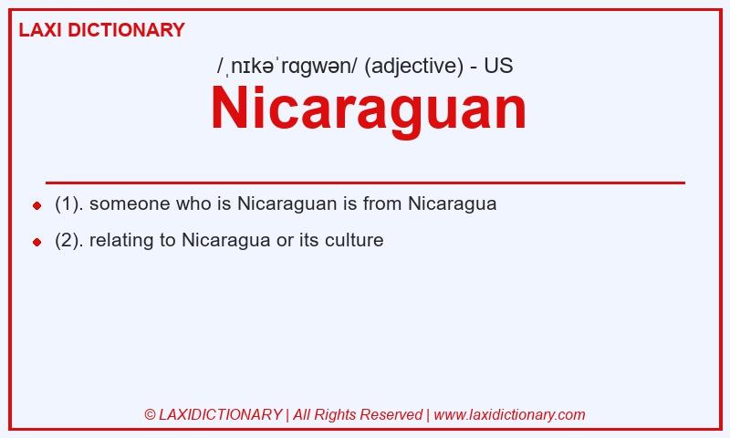 Definition Nicaraguan in American English