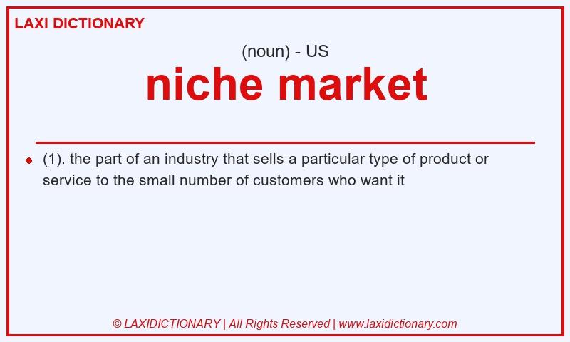 Definition niche market in American English