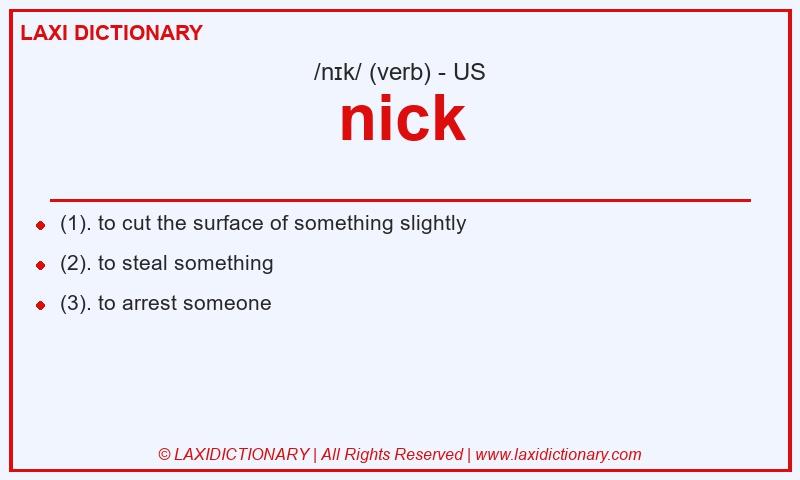 Definition nick in American English