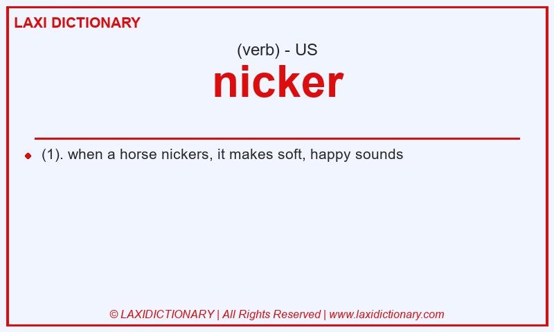 Definition nicker in American English