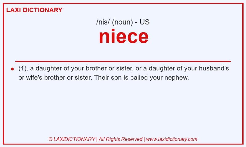 Definition niece in American English
