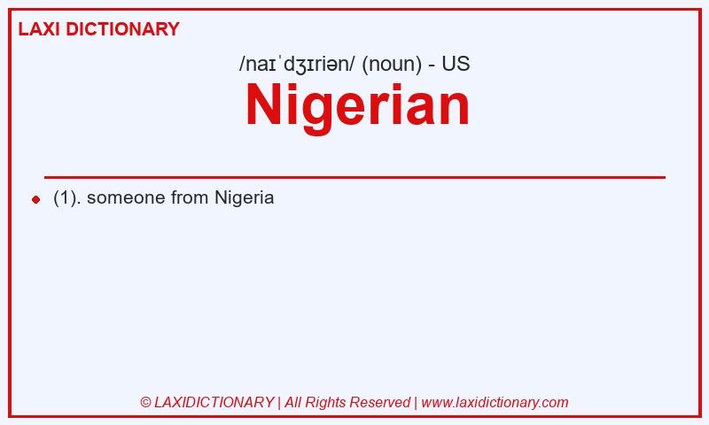 Definition Nigerian in American English