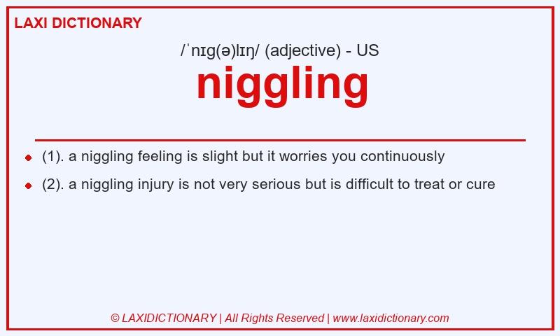 Definition niggling in American English