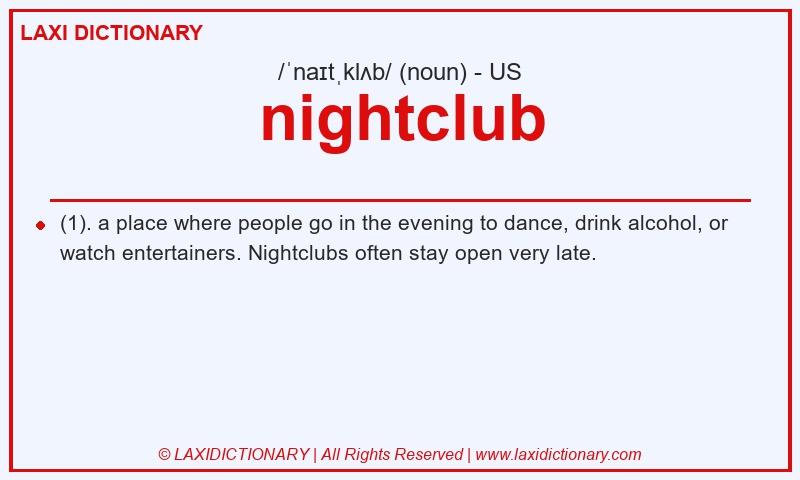 Definition nightclub in American English