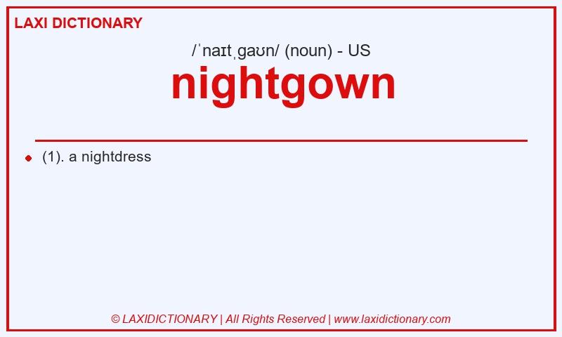 Definition nightgown in American English