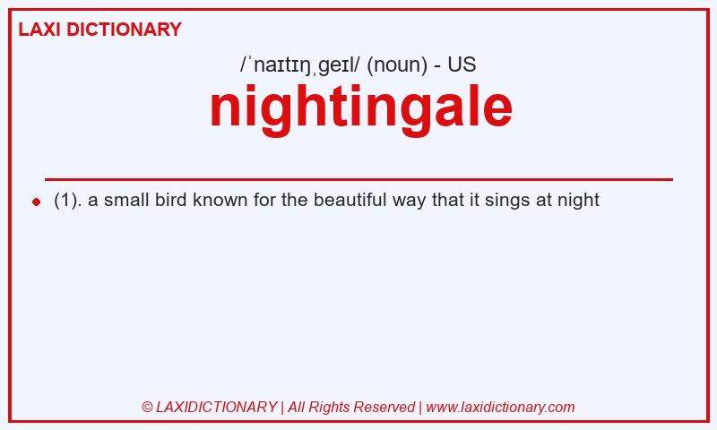 Definition nightingale in American English
