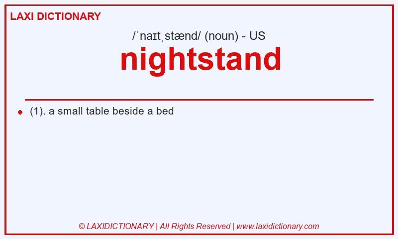 Definition nightstand in American English