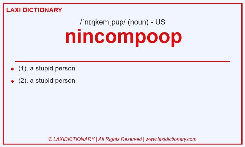 Definition nincompoop in American English