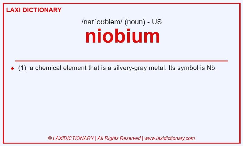 Definition niobium in American English