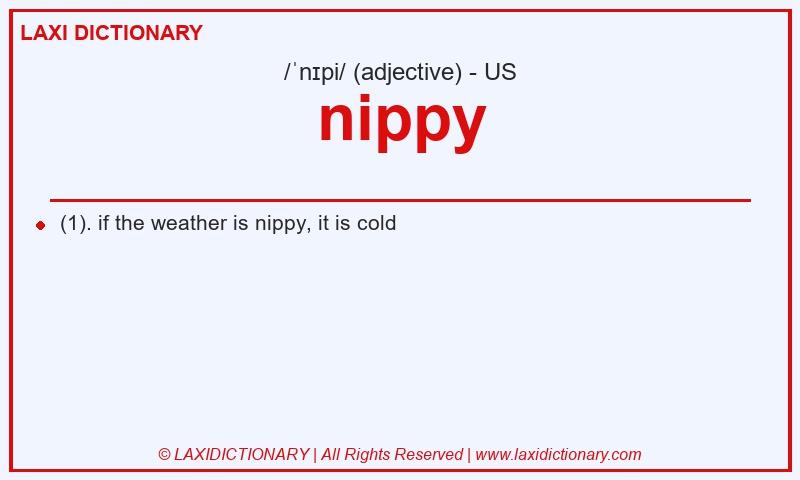 Definition nippy in American English