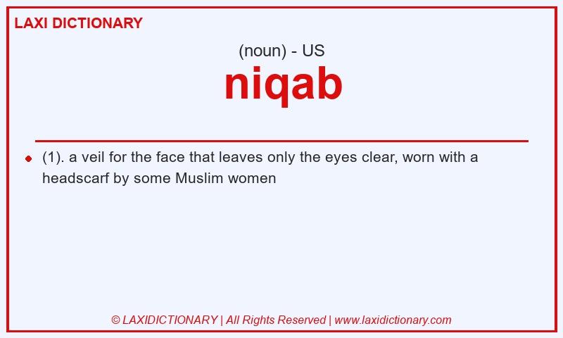 Definition niqab in American English