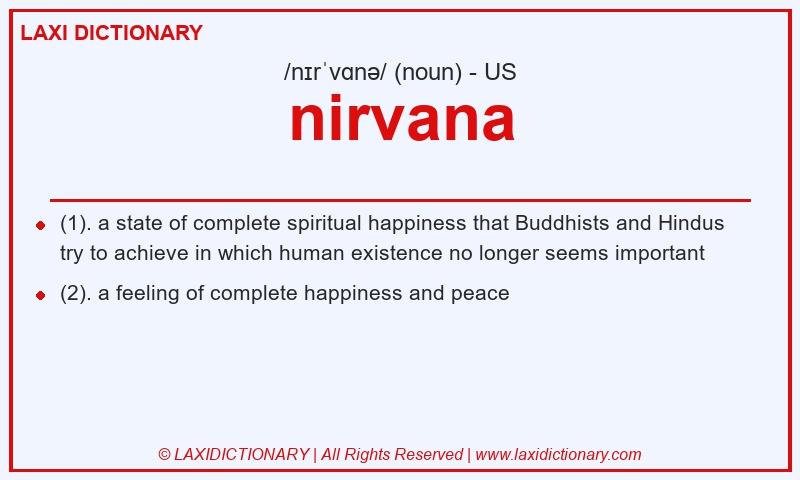 Definition nirvana in American English