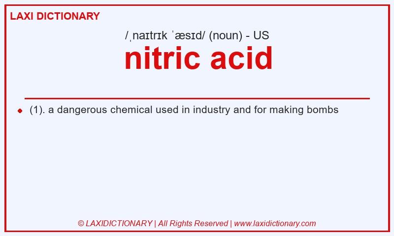 Definition nitric acid in American English